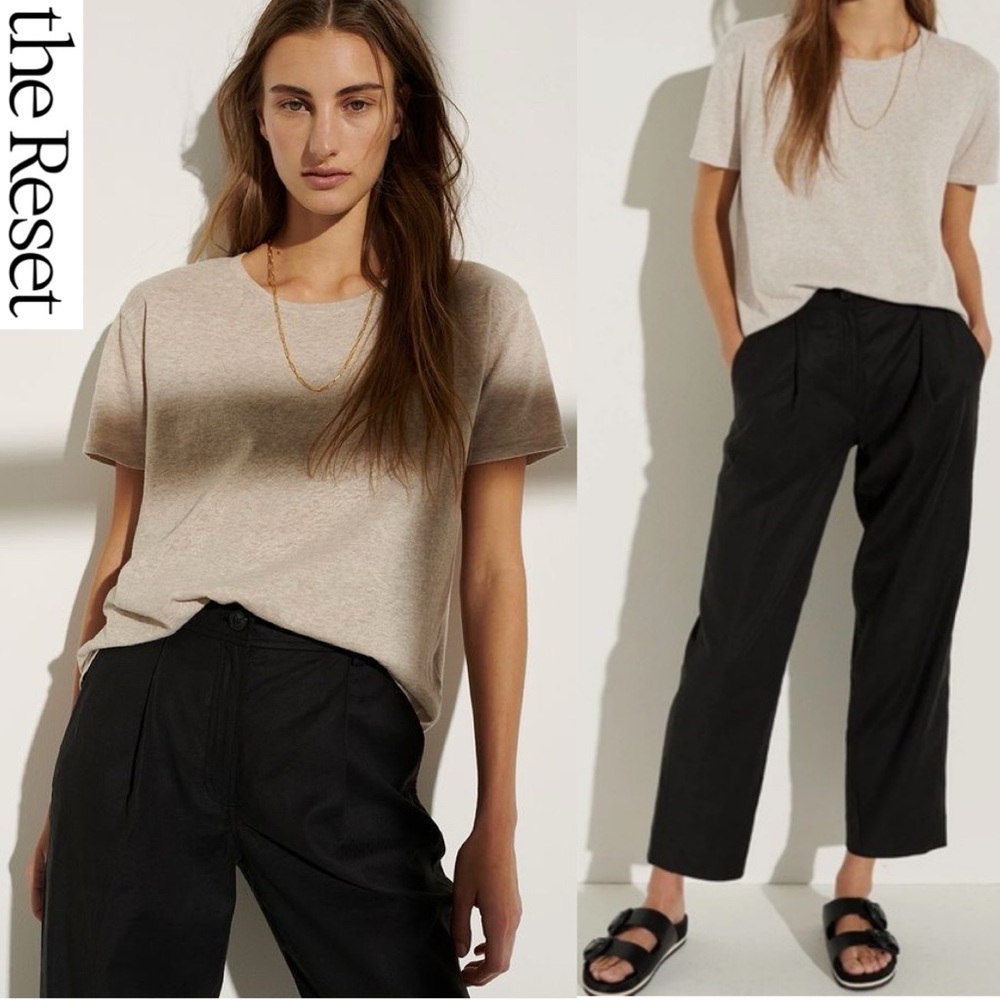 The Reset Cream Short-Sleeve Scoop Neck Sweater